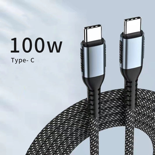 PD Fast Charge 100W Data Cable Braided C-C For Mobile Phone Super Fast Charge
